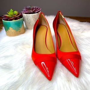 Tory Burch Red Satin Pumps